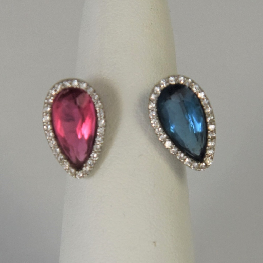 Two  drop stone 925 silver ring